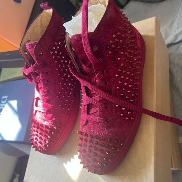 Authentic Christian louboutin Louis Flat vv/spikes - Picture 2 of 6